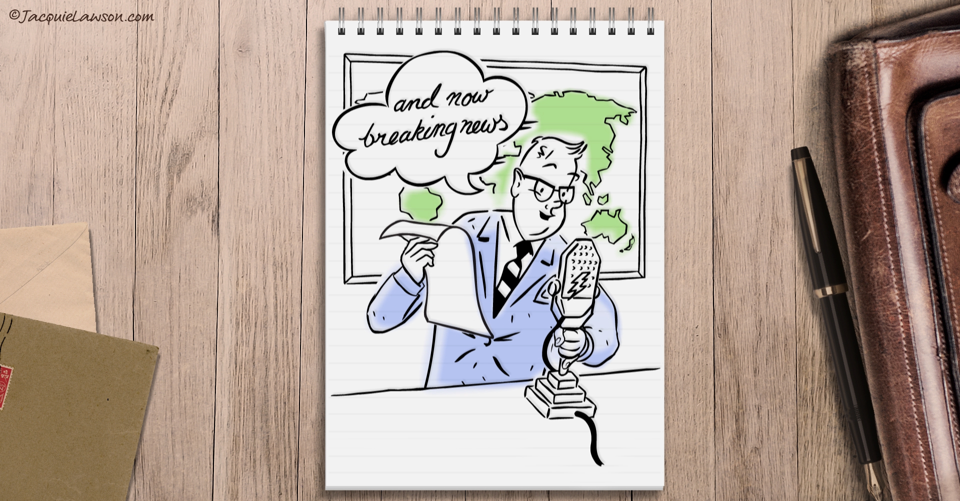 Breaking News Jacquie Lawson ecards