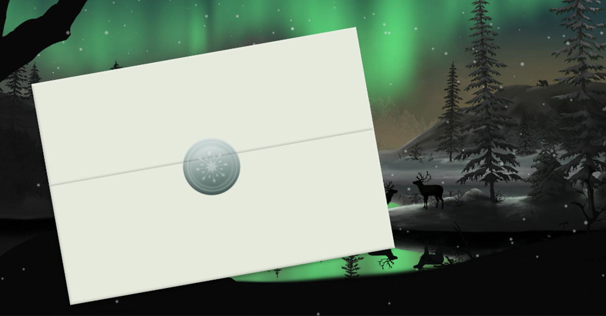 Northern Lights (note card version) Jacquie Lawson ecards