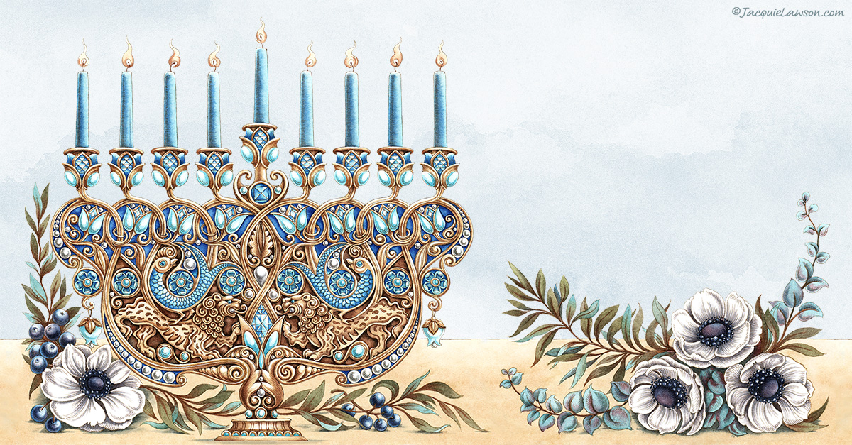 Menorah Magic | Jacquie Lawson ecards