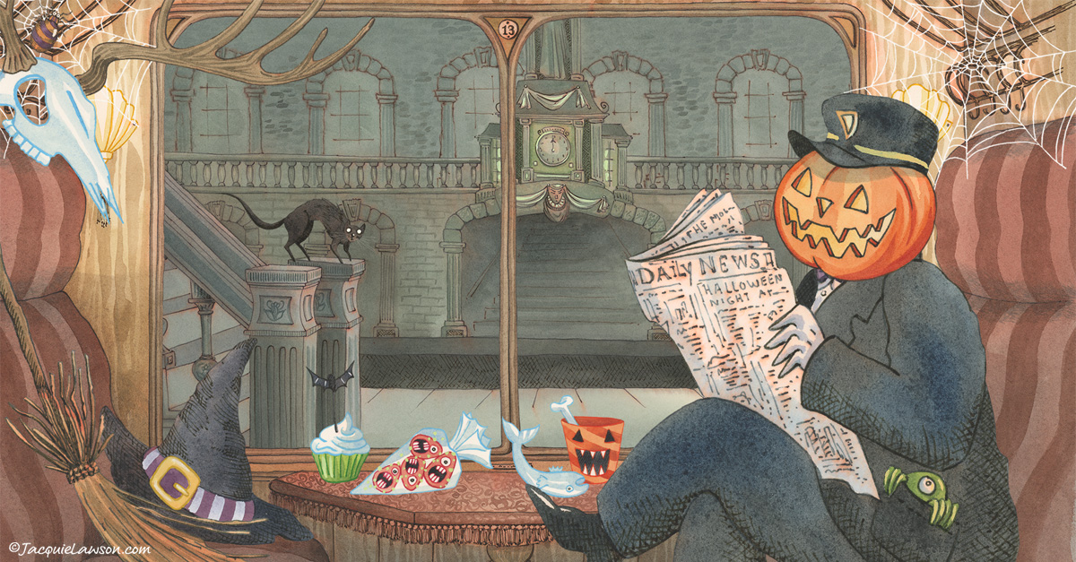The Ghost Train Jacquie Lawson ecards(00)