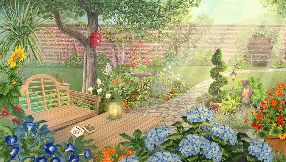 Summer Garden expansion pack Jacquie Lawson Country Cottage