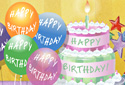 Birthday Wishes animated Flash ecard