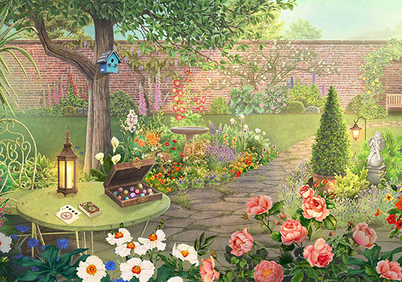  
Summer Garden expansion coming soon to The Jacquie Lawson Country Cottage App